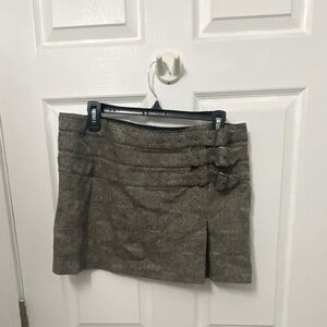 Express Tweed Mini skirt with buckles